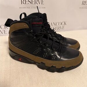 Nike Air Jordan 9 IX Boots Black Olive Red – Men’s Size 10 – Clean